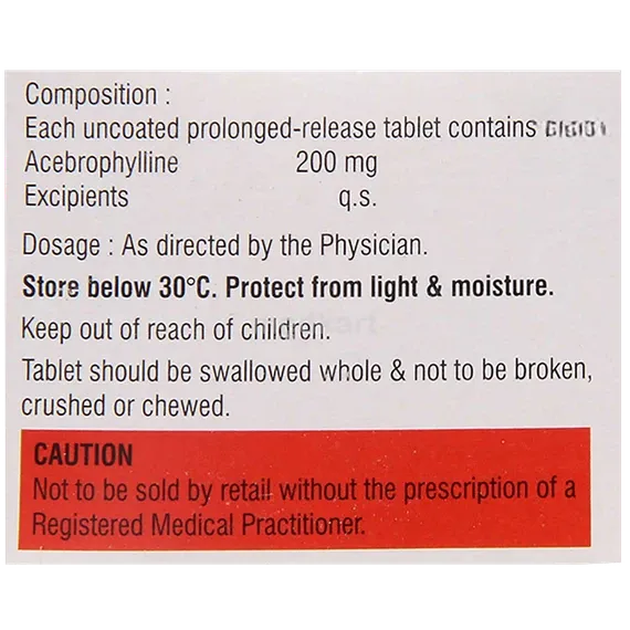 brophyle sr 200mg tablet 10's